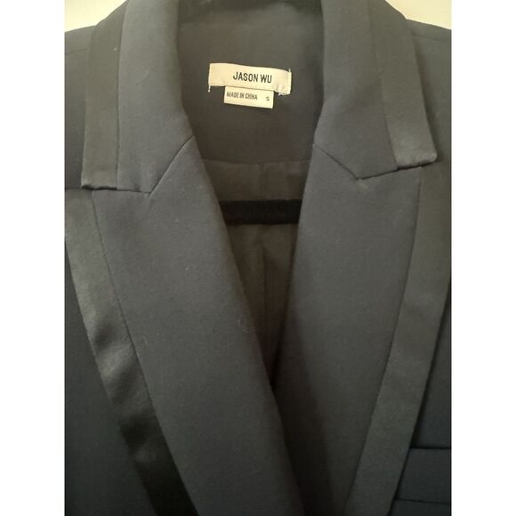Jason Wu Double Breasted Tuxedo Blazer | Women’s Size Small | Satin Lapel - Picture 1 of 6